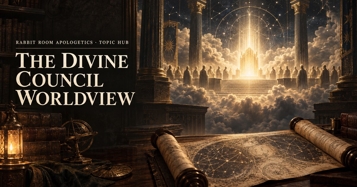 The Divine Council worldview topic hub graphic.