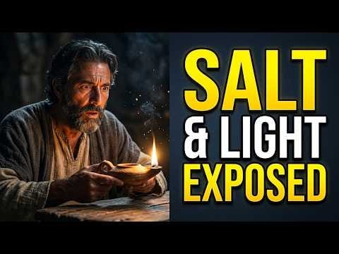 Video poster shows a seated scholar reading by lamplight, beside the words “Salt & Light Exposed”.